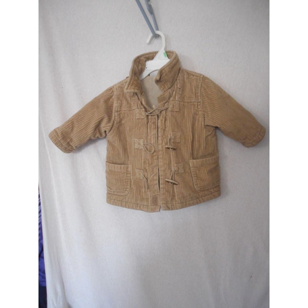 Beige Corduroy Sz 18m winter coat Cuddle Bear